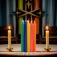 Chanukka Israel Großhandel Mini-Klangspiele Mehrfarbige Kerzen Gebetsrituale Bunte Ritual-Stabkerzen