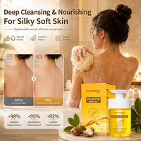 HALORINNA Huile d'Émeu et Beurre de Karité Hydratants à l'Acide Hyaluronique pour le Corps 350ml - Rafraîchissant et Facilement Absorbable