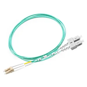 High Quality 2M LC UPC-SC UPC OM3 DX 2.0mm LSZH Fiber Patch Cord for Telecommunication Network PVC Jacket