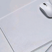 Tapis de souris en verre trempé anti-rayures à motif personnalisable étanche pour salle de bain
