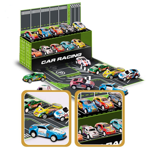 Ensemble <span class=keywords><strong>de</strong></span> voitures <span class=keywords><strong>de</strong></span> course miniatures en métal moulé sous pression, avec boîte <span class=keywords><strong>de</strong></span> rangement, portable, cadeau idéal pour les enfants - Product Image 6