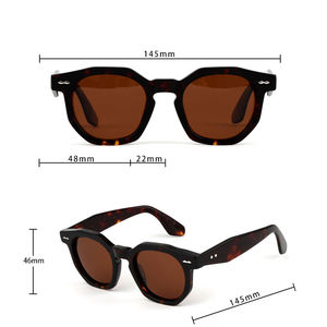 LBashades GS5850 جديد عصري ممتاز 8.0 ظلال إطار دائري صغير نظارات شمسية مستقطبة 3 + 2 مفصل معدني - Product Image 6