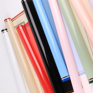2025 nuevo ramo de papel de regalo de flores con línea dorada, ramo Floral impermeable, suministros de <span class=keywords><strong>floristería</strong></span> de papel, papel de embalaje - Product Image 3