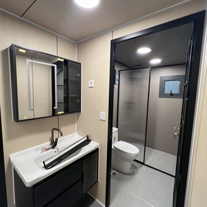 Prefab đôi cánh mở rộng container nhà mô-đun prefab khu dân cư nhà Máy Giá trang trại căn hộ hội trường bánh sandwich Bảng điều khiển - Product Image 6