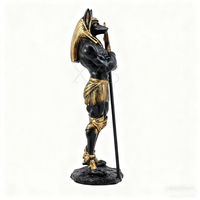 Statue d'Anubis grandeur nature en bronze, représentant le dieu chien égyptien, figurine d'animal en fonte