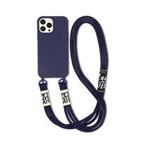 Casing ponsel silikon selempang dengan tali bahu, casing ponsel silikon selempang untuk iPhone XR 11 12 13 15 Plus Pro Max