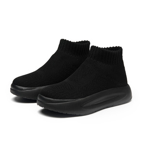 Chaussures chaussettes en tricot d'automne à enfiler, bout rond, semelle intermédiaire respirante en EVA, semelle extérieure en caoutchouc pour enfants garçons filles, usage décontracté - Product Image 5