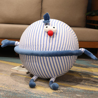 Vente en gros de housse de ballon de yoga en peluche personnalisée, amusante, géante, ronde, en forme de coquille, avec visage d'animal mignon