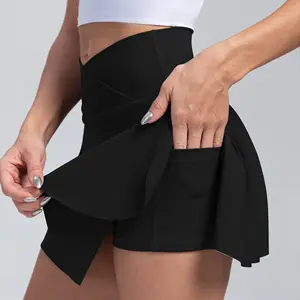 Summer High Waist Skirt Sports Tennis Fitness Gym Shorts Women Breathable Yoga Shorts Biker Shorts Seamless Workout Exercises