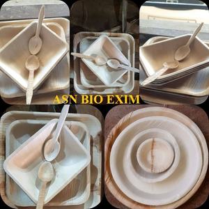 ชุดจานและจานอาหารใบปาล์มอาเนกาธรรมชาติเป็นมิตรต่อสิ่งแวดล้อมมีสไตล์สไตล์ - Product Image 1