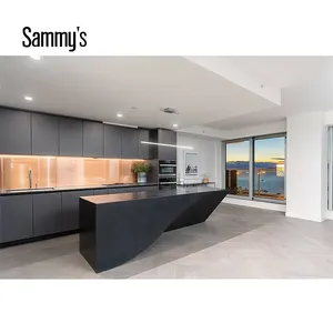 ארונות מטבח מודולריים מלאים, לבנים, מצופים לכה, ידידותיים לסביבה, בעיצוב מודרני, מסילות למגירות עם סגירה שקטה, ברז, סל למגירה - Product Image 1