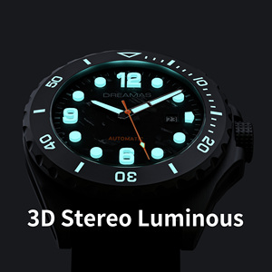 <span class=keywords><strong>Montre</strong></span> de plongée automatique mécanique pour <span class=keywords><strong>homme</strong></span> avec boîtier en alliage de titane, superluminescente 3D <span class=keywords><strong>suisse</strong></span> et mouvement MIYOTA 8215, étanche 500 m - Product Image 4