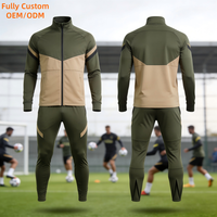 Sweat-shirt de sport personnalisé avec logo pour hommes, maillots de football, hauts de jogging, vestes, survêtement d'entraînement de football avec pantalon