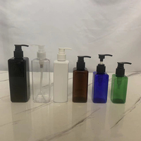Hengjian 250ml 300ml blanc vert noir carré savon liquide en plastique cosmétique pompe distributeur bouteille pour shampooing Lotion revitalisant