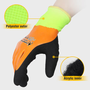 XINGYU, guantes de punto para clima frío para hombres, guantes de trabajo recubiertos de arena de látex, protección antideslizante para <span class=keywords><strong>brazos</strong></span>, guantes de goma de trabajo de látex de seguridad - Product Image 3