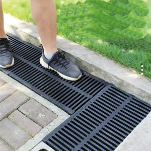 Caniveau de drainage de piscine en métal pour extérieur, canal de drainage en PVC avec grille en plastique - Product Image 2