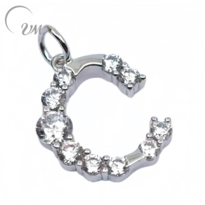 Collar con colgante de letra en plata 925 de UM Jewelry Classic para mujeres, niños, aniversarios, regalos de boda y ocasiones festivas. - Product Image 5