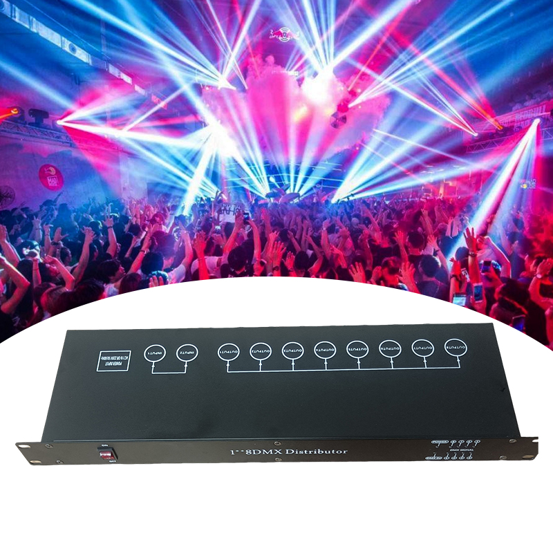 draadloze dmx512 signaalversterker 8-weg geïsoleerde DMX-splitter met 2,4 g draadloze ontvangerfunctie  39