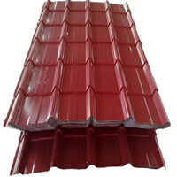 Jauge 22 0.5mm d'épaisseur 4x8 12 pieds 0.45mm de couleur tôle de toit en zinc ondulé galvanisé