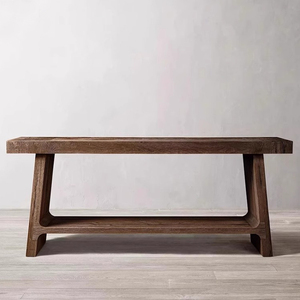 Rh Mỹ Retro rắn gỗ sồi bảng bên tùy chỉnh cho đồ nội thất nhà lối đi hành lang sử dụng Retro tường hiển thị Trung Quốc tủ - Product Image 6