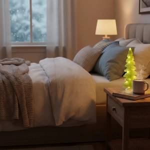 Cây thông Noel mini nhân tạo dạng chai phủ sương SANWEI bán buôn trang trí bàn làm việc - Product Image 6