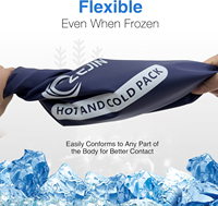 Compresse chaude/froide en gel de nylon de qualité médicale, réutilisable, grande taille, pour soulager les douleurs musculaires et les courbatures quotidiennes