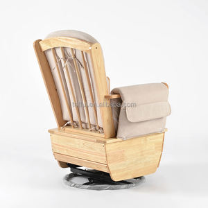 Fauteuil à bascule en bois pour la maternité, l'allaitement, la nurserie, les soins de bébé et les loisirs - Product Image 2