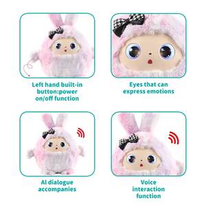 Robot intelligent multilingue pour enfants, IA, contrôle par application, peluche en coton doux, poupée parlante, jouet en peluche IA avec yeux dynamiques, cadeau - Product Image 6