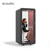 Cabine téléphonique individuelle insonorisée pour bureau, cabine acoustique modulaire en tôle, mobile, pour l'intimité, pour travail solo, style moderne, pour villa