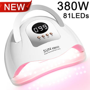 Lampe <span class=keywords><strong>UV</strong></span> LED Professionnelle SUN X26 MAX 380W pour Séchage Rapide des Vernis Gel, Séchoir à Ongles avec 81 LED et 4 Minuteries, Équipement de Salon - Product Image 3