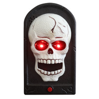 Lanternes de citrouille d'Halloween, grands boutons en forme de crâne, sonores, pour maison hantée, salle secrète, décoration de bar, cadres, sonnettes, accessoires