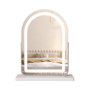 Bán buôn nhà hiện đại <span class=keywords><strong>LED</strong></span> phòng ngủ độ nét cao thông minh xoay mặc quần áo gương cảm ứng cong Máy tính để bàn khách sạn Gương trang điểm - Product Image 5