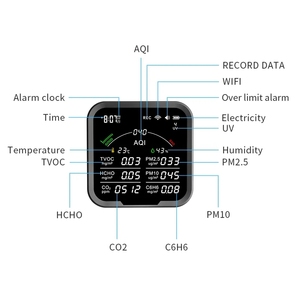 Moniteur de qualité de l'air mural HEDAO PTH-9B, analyseur intelligent de la qualité de l'air, détecteur mural PM2.5 PM10 - Product Image 5