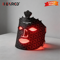 Masque facial LED ILUXRED, appareil de luminothérapie, masque facial infrarouge rouge, masque facial en silicone portable, équipement pour le visage et le cou sans fil