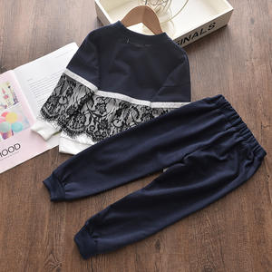 Conjunto de Ropa para Niñas 2022, Sudadera de Manga Larga con Encaje + Pantalones con Letras, Conjunto de 2 Piezas para Primavera y Otoño - Product Image 4
