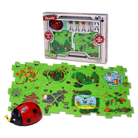 Puzzle pour enfants chauds Puzzle électrique Railcar bricolage ville carte scène bâtiment garçons et filles jouets enfants Train jouets