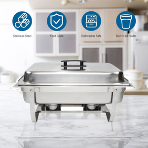 Chauffe-Plats Commercial Hôtelier 9L en Acier Inoxydable, Bain-Marie Visible Isolé pour Buffet et Petit-Déjeuner, Équipement de Cuisine Professionnel - Product Image 4