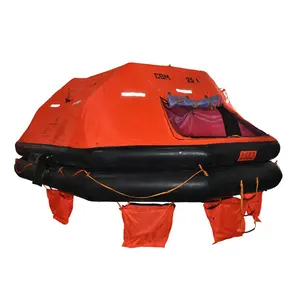Solas Approved Marine Inflatable Life Rafts 25 Person Capacity with Hydrostatic Release Unit and Cradle