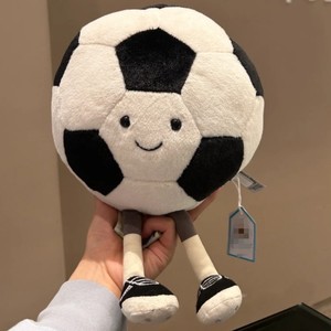 Peluche <span class=keywords><strong>de</strong></span> football haut <span class=keywords><strong>de</strong></span> gamme, série sportive, en coton PP, anti-stress et apaisante, modèle Amuseable Soccer Ball, assortie aux chaussures - Product Image 5