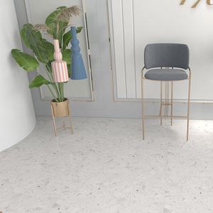 Baldosas de Cerámica Terrazzo Antideslizantes de Lujo Nórdico, Color Blanco Nieve, 600x600, para Tiendas de Ropa y Paredes Blancas - Product Image 4