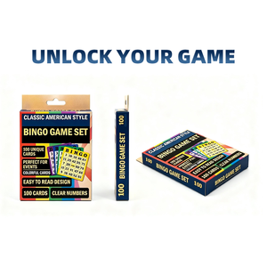 Cartes de Bingo Personnalisées avec Logo, Impression Heidelberg, Papier d'Art 350g Certifié FSC, Boîte à Rabat, Motif Exclusif, Soirée de Jeu en Famille, 100 Cartes - Product Image 2