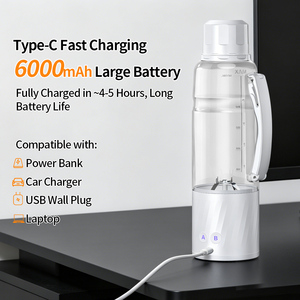 Licuadora Portátil Recargable por USB con Asa Oculta, Vaso Compacto de Viaje para Comida de Bebé y Smoothies para Llevar - Product Image 5