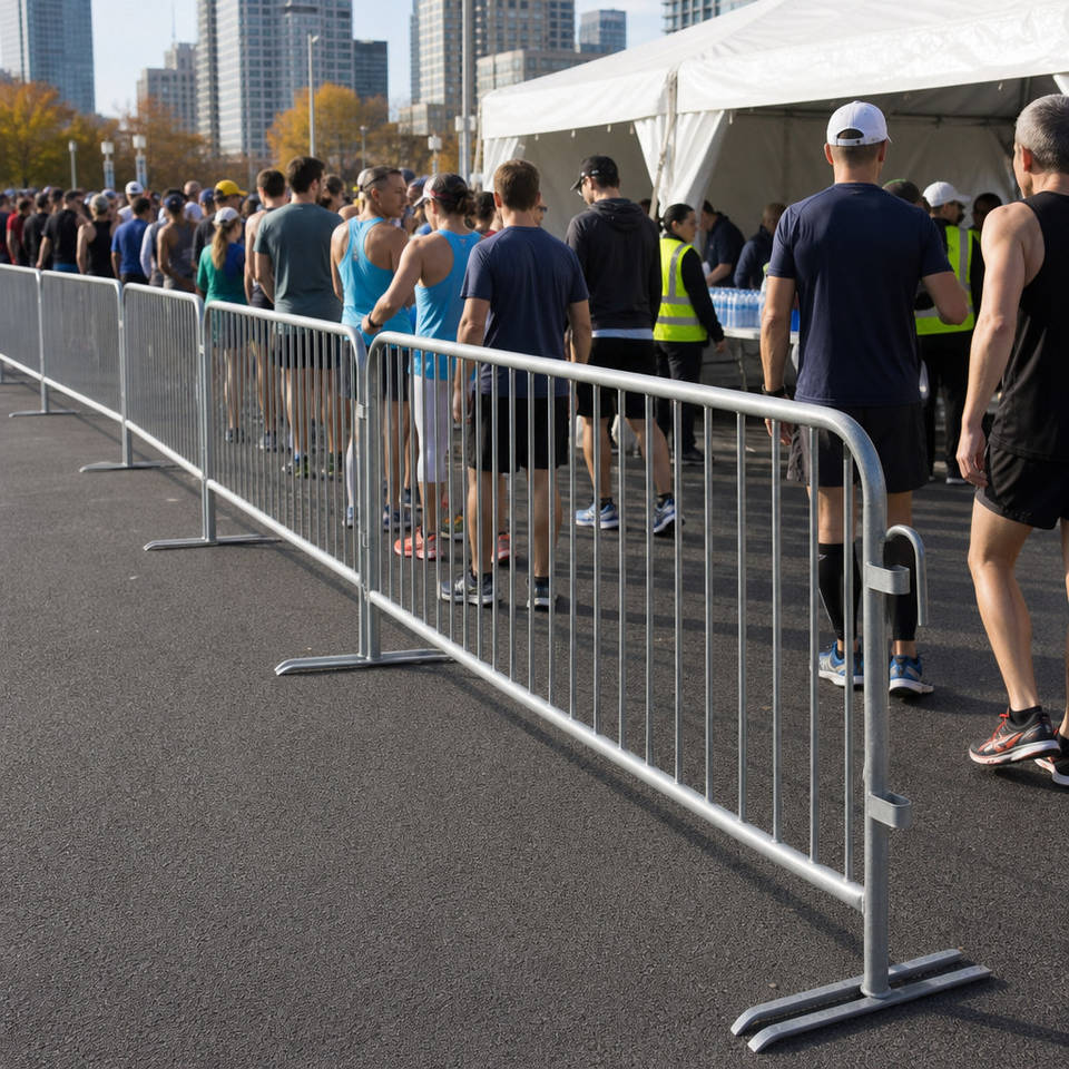Hot Dipped Galvanized Crowd Control Barrier Interlocking Metal ...