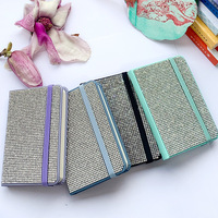 Mini carnet en tissu orné de diamants et bloc-notes portable étanche – Option cadeau avec impression de logo personnalisé
