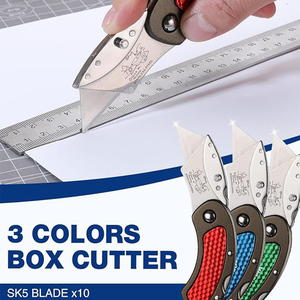 Mini Cortador Utilitário Portátil Faca de Bolso Ferramenta de Emergência para Sobrevivência ao Ar Livre Dobrável em Aço Inoxidável - Product Image 4