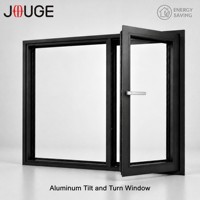 Fenêtre oscillo-battante JOUGE haut de gamme série 77S en aluminium 6060-T66 avec verre Low-e à économie d'énergie pour la fourniture aux projets