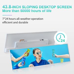 Giá tốt nhất Ultra Thin hiển thị kỹ thuật số 43.8inch Nhà Hàng quảng cáo hiển thị kỹ thuật số biển kéo dài thanh hiển thị - Product Image 5