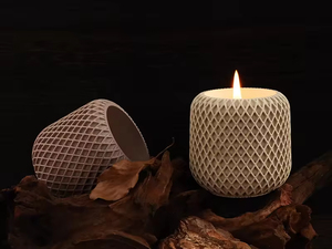 Y065 Molde de silicona DIY para resina epoxi y velas de cera, con diseño de malla irregular, para macetas - Product Image 5