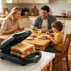 <span class=keywords><strong>Sandwichera</strong></span> Antiadherente de 750W con Placas Triangulares, Carcasa Fría al Tacto, Indicadores de Encendido, Almacenamiento Compacto para un Desayuno Rápido - Product Image 5