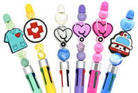 Breloques de perles focales de luxe au design personnalisé Breloques de perles focales mignonnes fantaisie en PVC pour stylos